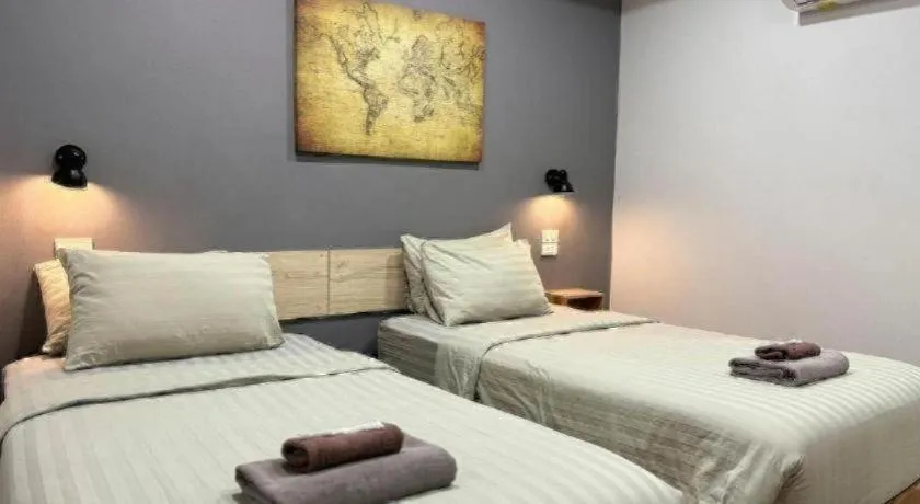 Bed in The Hub Hotel Surin