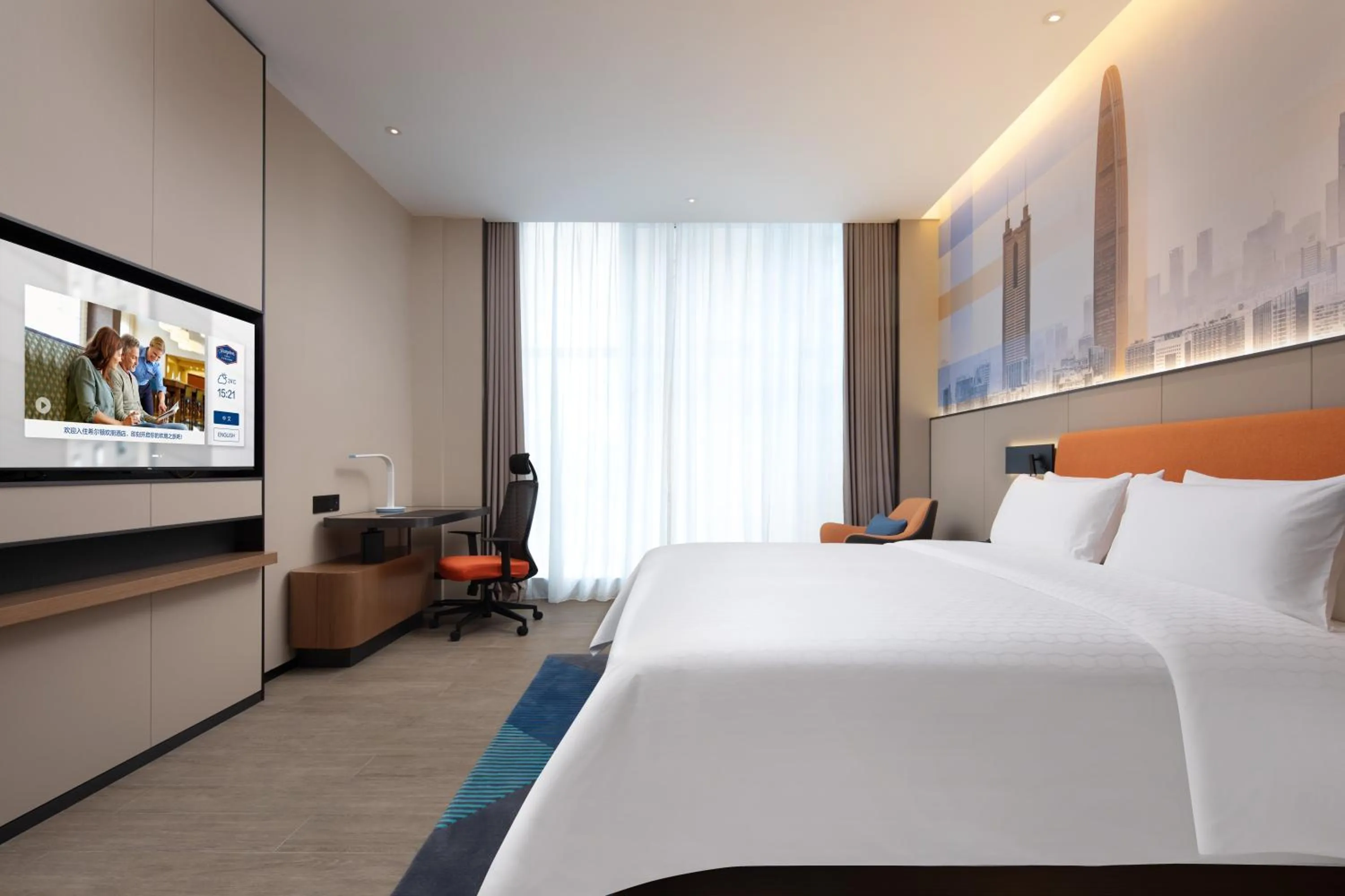 Bed in Hampton by Hilton Shenzhen Longgang Yonghu
