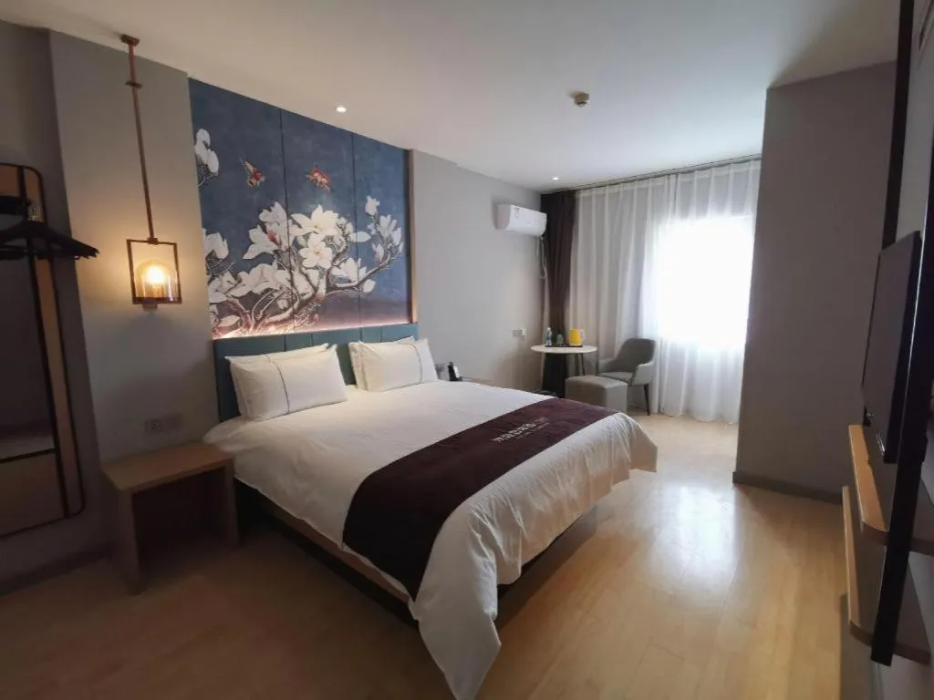 Bed in Jinjiang Inn Tianjin Station Jinwan Square