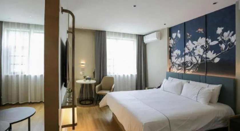 Bed in Jinjiang Inn Chengdu Kuanzhai Alley Jinxianqiao