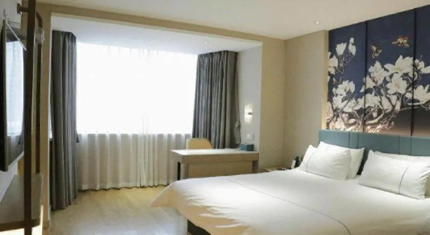 Bed in Jinjiang Inn Chengdu Kuanzhai Alley Jinxianqiao