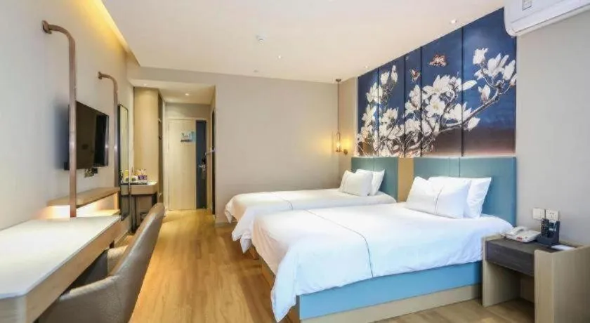 Bed in Jinjiang Inn Chengdu Kuanzhai Alley Jinxianqiao