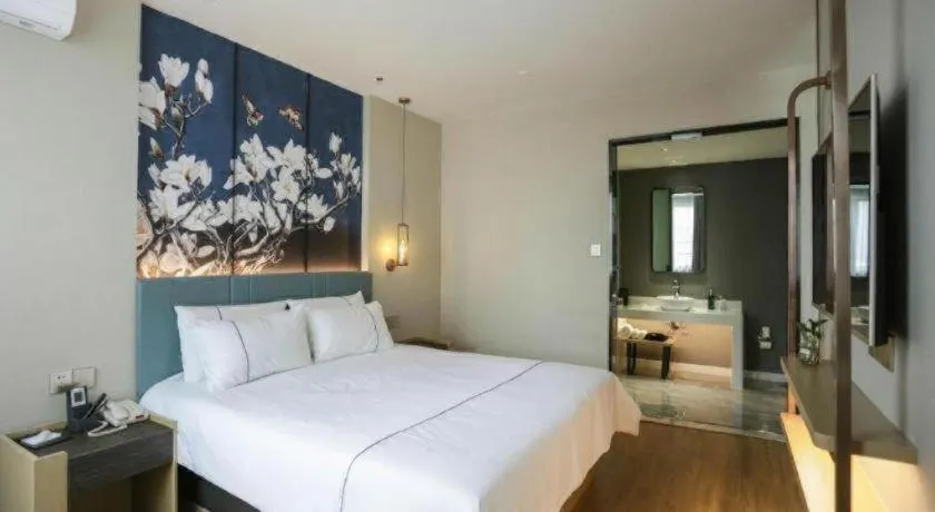 Bed in Jinjiang Inn Chengdu Kuanzhai Alley Jinxianqiao