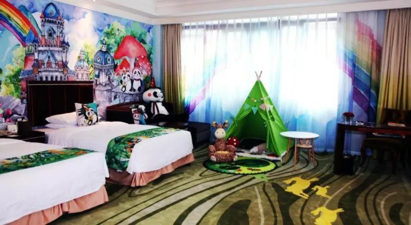 Bed in Xinjin Celebrity City Hotel