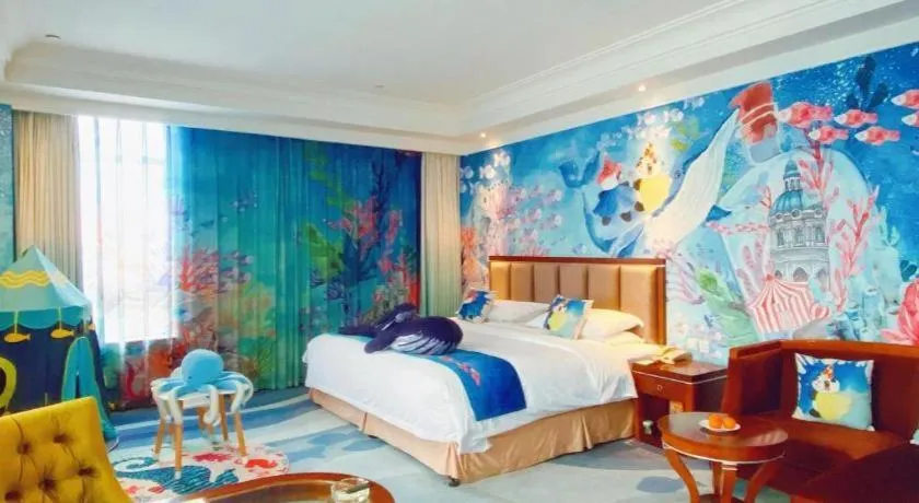 Bed in Xinjin Celebrity City Hotel