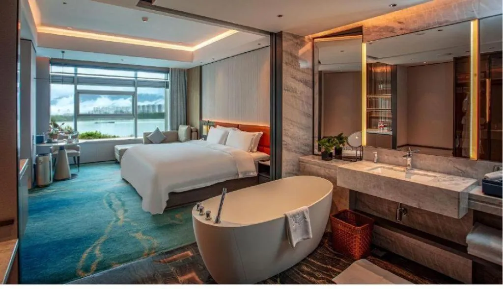 Bed in Fuyang International Trade Centre Hotel