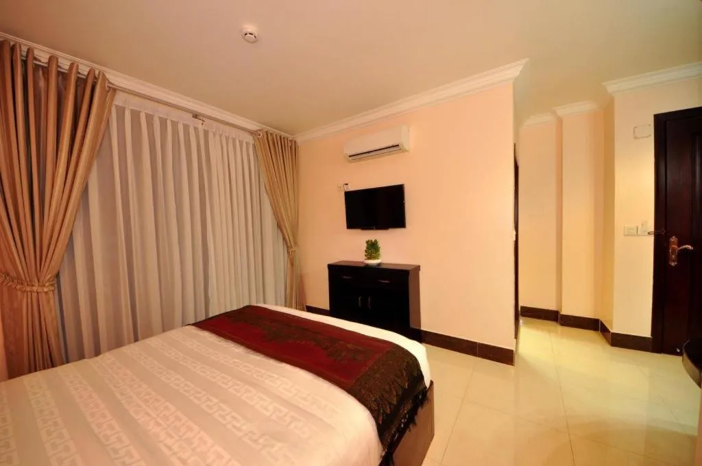 Bed in Jun Yue Hotel