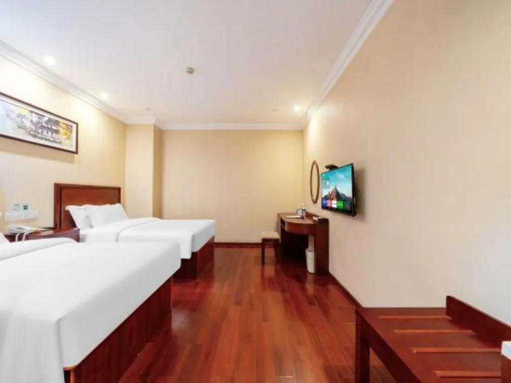 Bed in GreenTree Inn Suzhou Dongxing Road Xinye Square Express Hotel