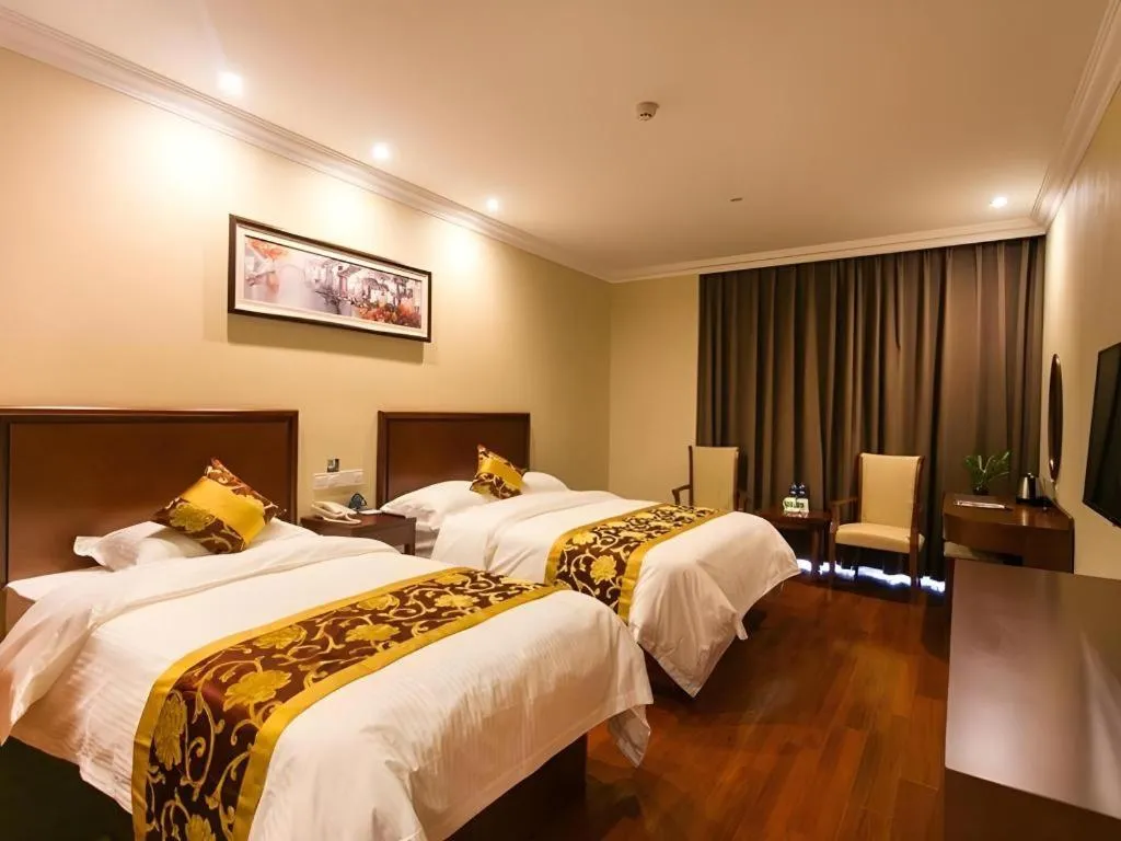 Bed in GreenTree Inn Suzhou Dongxing Road Xinye Square Express Hotel