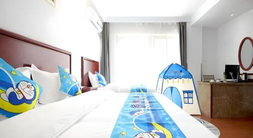 Bed in GreenTree Inn ChiZhou QinGYAng Miaoqian Road Rongxing Building Business Hotel