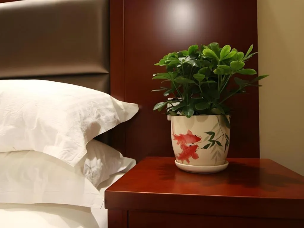 Bed in GreenTree Inn ChaoHu Tianchao Plaza Express Hotel
