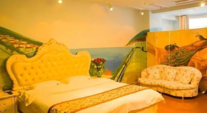 Bed in GreenTree Inn Chuzhou City Quanjiao County High-Speed Italy Trade City Business Hotel