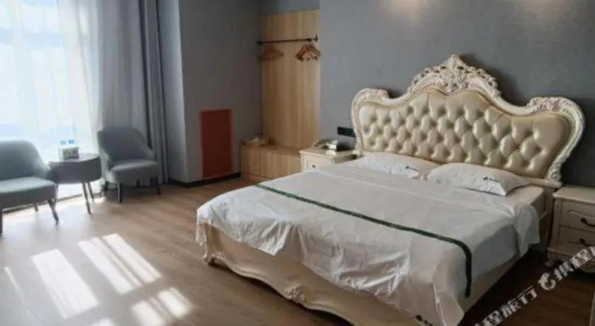 Bed in GreenTree Inn Chuzhou City Quanjiao County High-Speed Italy Trade City Business Hotel