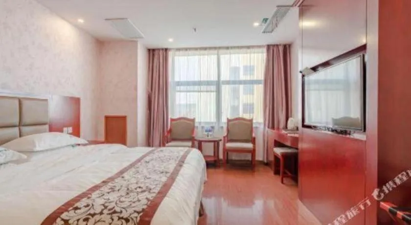 Bed in GreenTree Inn Chuzhou City Quanjiao County High-Speed Italy Trade City Business Hotel