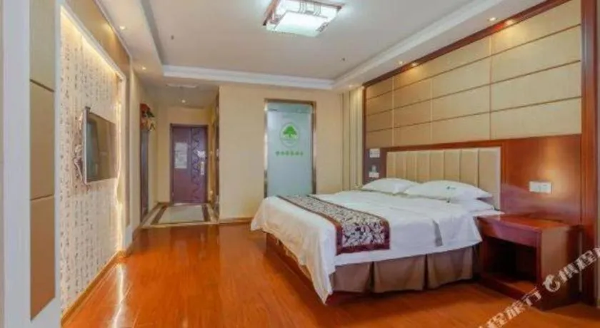 Bed in GreenTree Inn Chuzhou City Quanjiao County High-Speed Italy Trade City Business Hotel