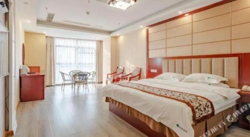 Bed in GreenTree Inn Chuzhou City Quanjiao County High-Speed Italy Trade City Business Hotel