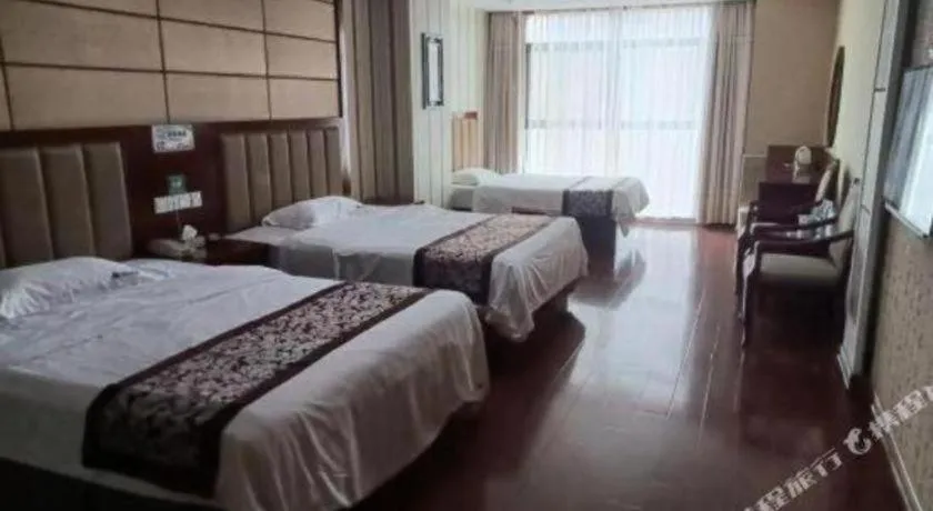 Bed in GreenTree Inn Chuzhou City Quanjiao County High-Speed Italy Trade City Business Hotel