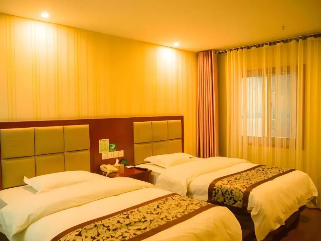 Bed in GreenTree Inn Chuzhou City Quanjiao County High-Speed Italy Trade City Business Hotel