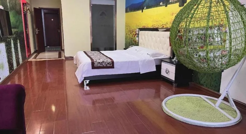 Bed in GreenTree Inn Chuzhou City Quanjiao County High-Speed Italy Trade City Business Hotel