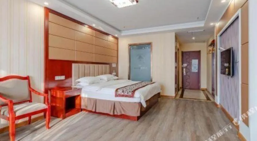 Bed in GreenTree Inn Chuzhou City Quanjiao County High-Speed Italy Trade City Business Hotel