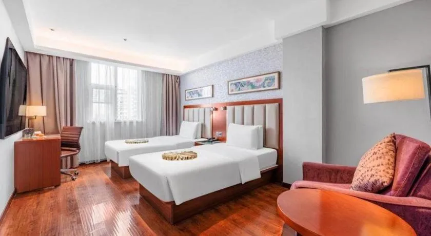 Bed in Yitel Guangzhou Pazhou Exhibition Center Chigang Metro Station