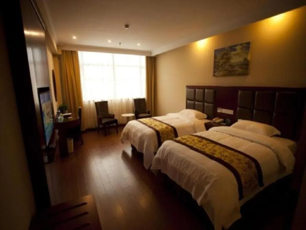 Bed in GreenTree Inn AnHui Maanshan Dangtu High Speed Railway East Station RT-Market Business Hotel