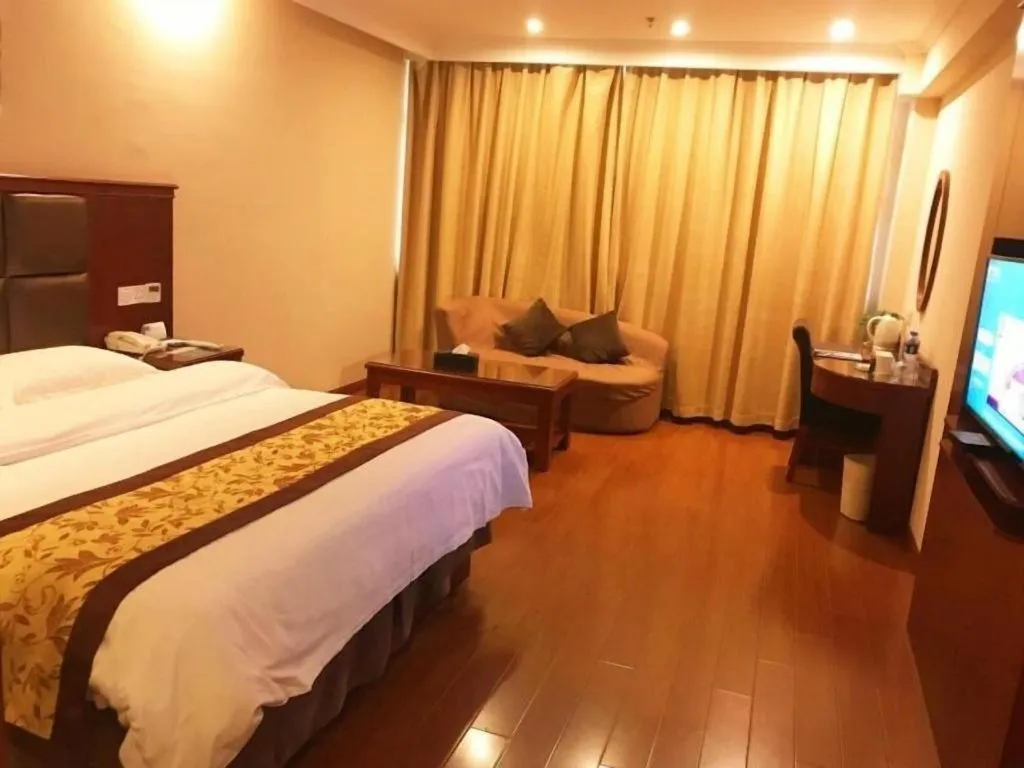 Bed in GreenTree Inn AnHui Maanshan Dangtu High Speed Railway East Station RT-Market Business Hotel