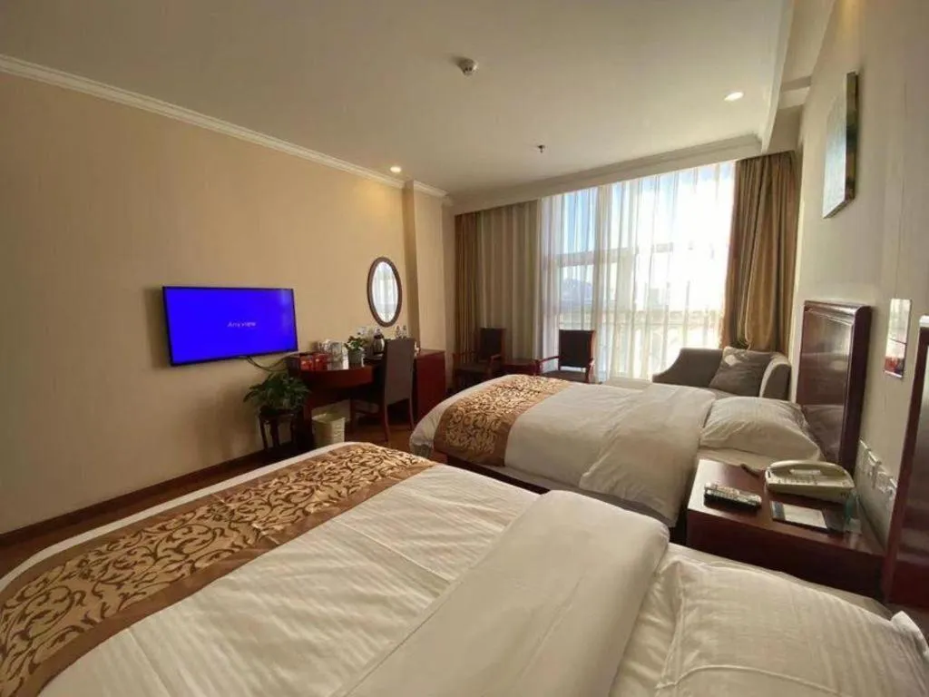 Bed in GreenTree Inn Hebei Zhangjiakou Xiahuayuan Xinchen Road Express Hotel