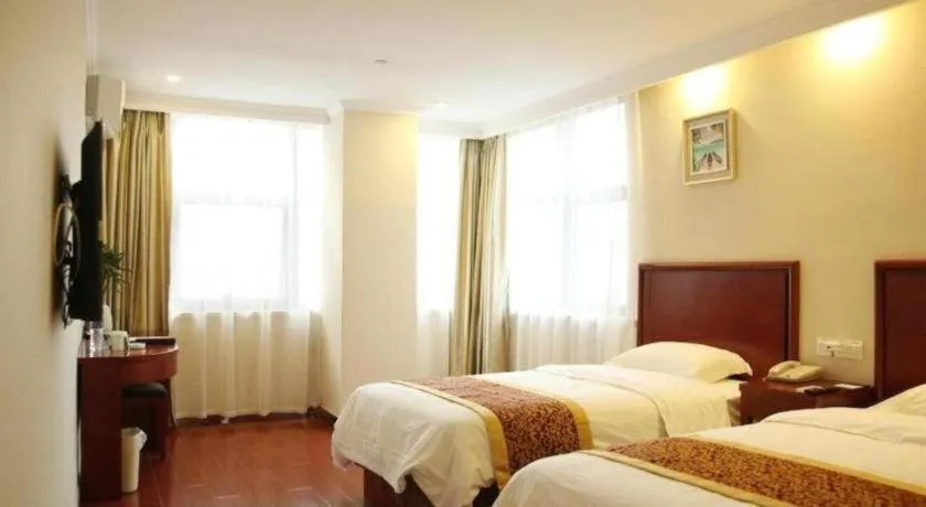 Bed in GreenTree Inn Hebei Zhangjiakou Xiahuayuan Xinchen Road Express Hotel