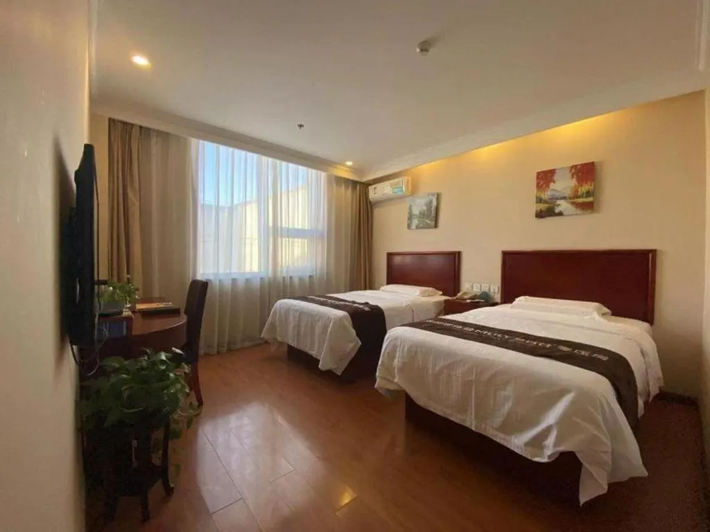 Bed in GreenTree Inn Hebei Zhangjiakou Xiahuayuan Xinchen Road Express Hotel