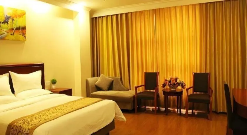 Bed in GreenTree Inn Hebei Zhangjiakou Xiahuayuan Xinchen Road Express Hotel