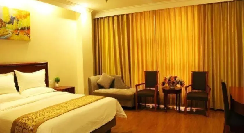 Bed in GreenTree Inn Hebei Zhangjiakou Xiahuayuan Xinchen Road Express Hotel