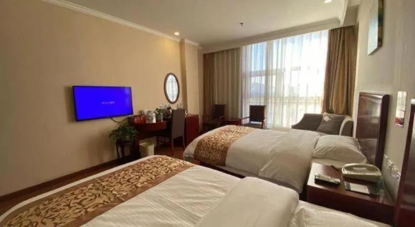 Bed in GreenTree Inn Hebei Zhangjiakou Xiahuayuan Xinchen Road Express Hotel
