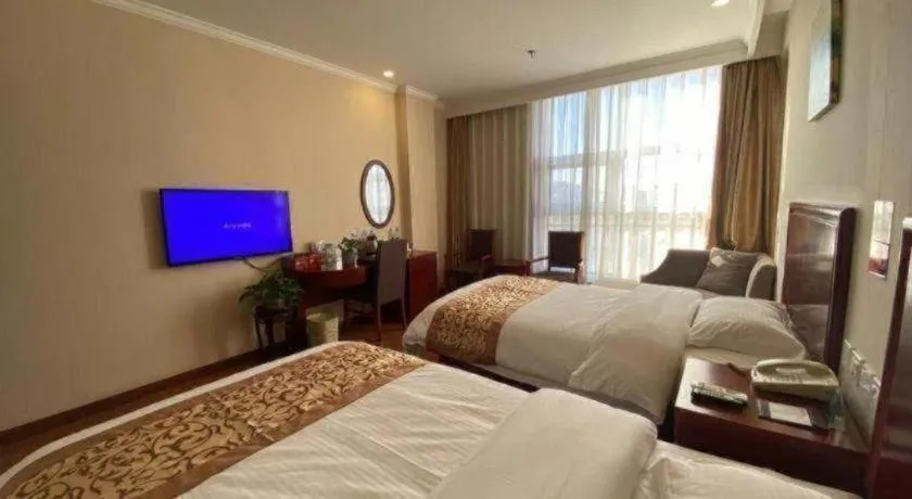 Bed in GreenTree Inn Hebei Zhangjiakou Xiahuayuan Xinchen Road Express Hotel