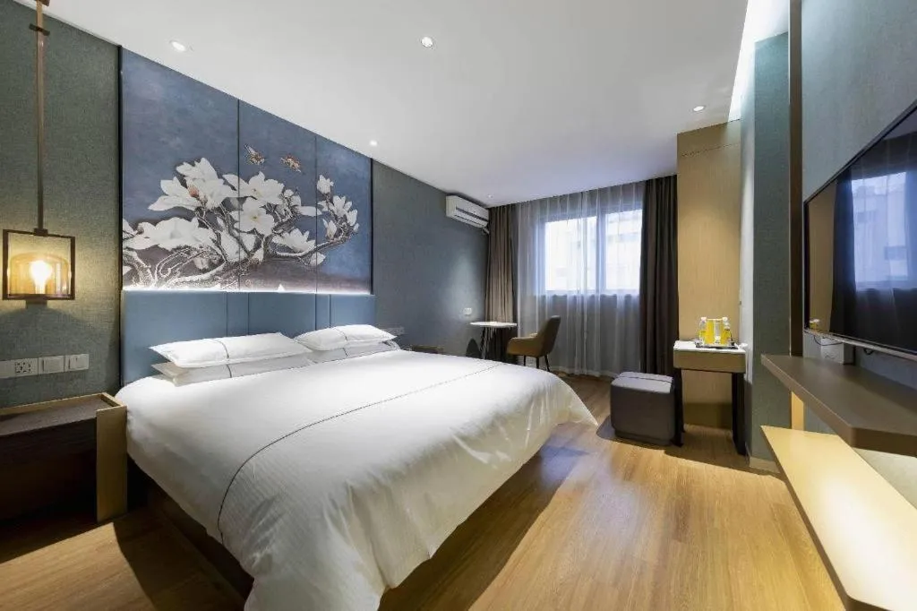 Bed in Jinjiang Inn Zhangjiagang Yangshe West Street Pedestrian Street