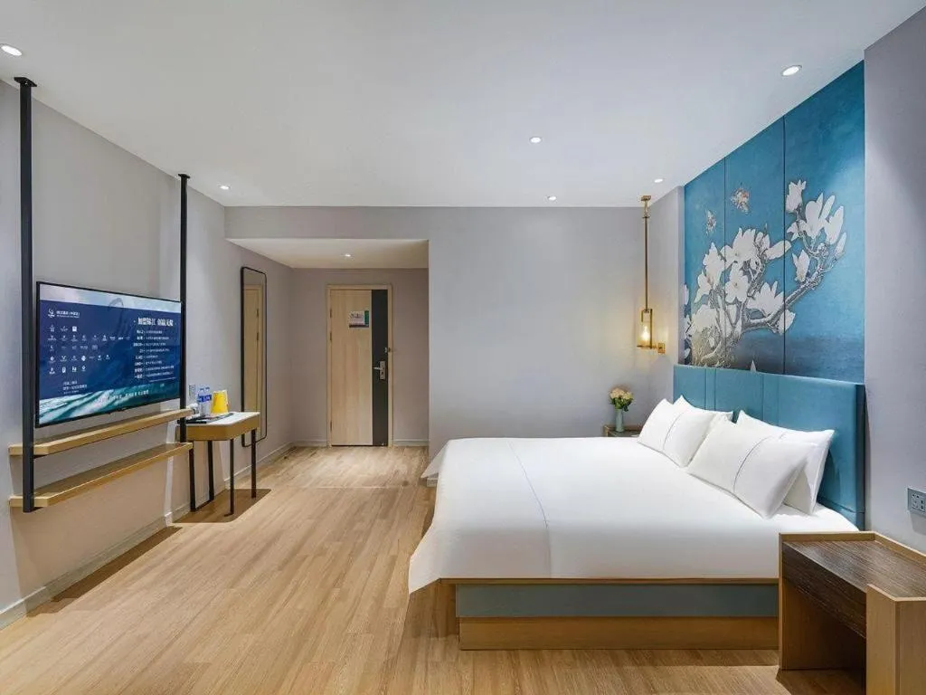 Bed in Jinjiang Inn Xuzhou Pizhou Sanchahe Road