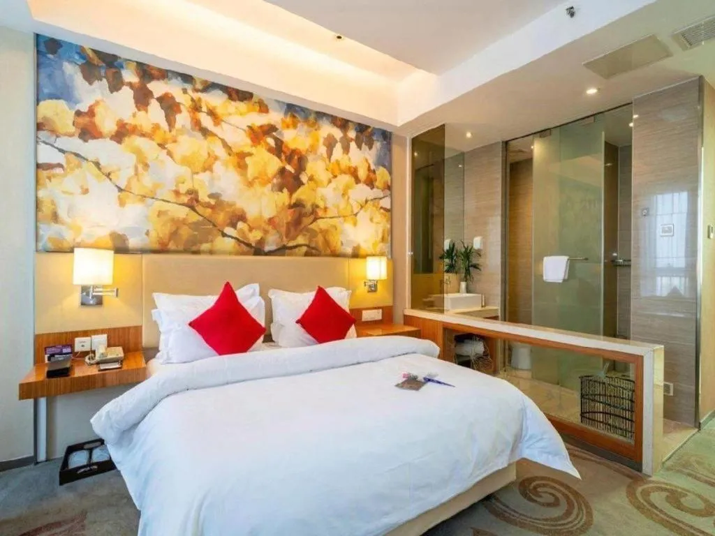 Bed in Jinjiang Metropolo Hotel - Taizhou Wanda Plaza