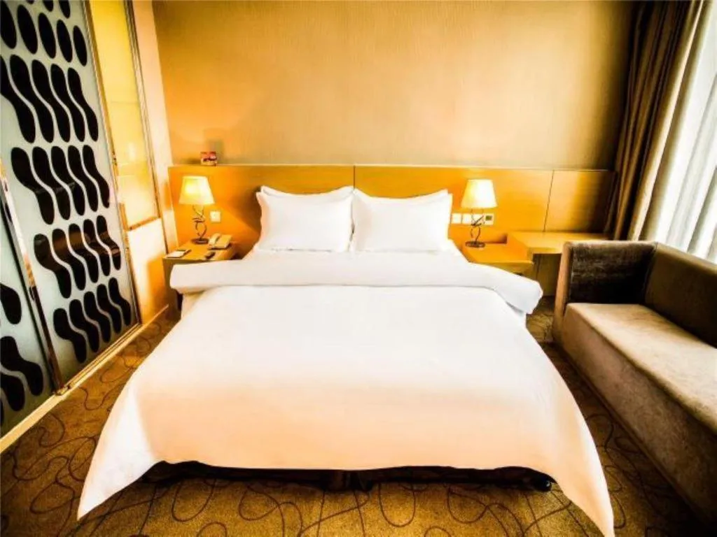 Bed in Jinjiang Metropolo Hotel - Langfang Wanda Plaza