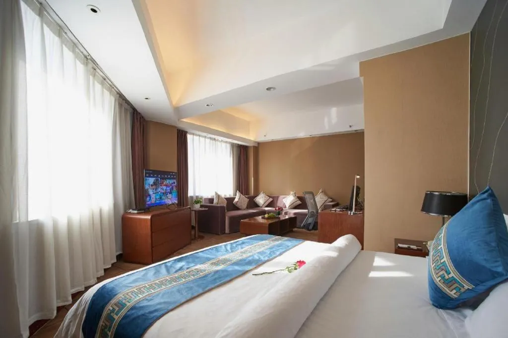 Bed in Metropolo Hotel Shijiazhuang Yuhua Wanda Plaza