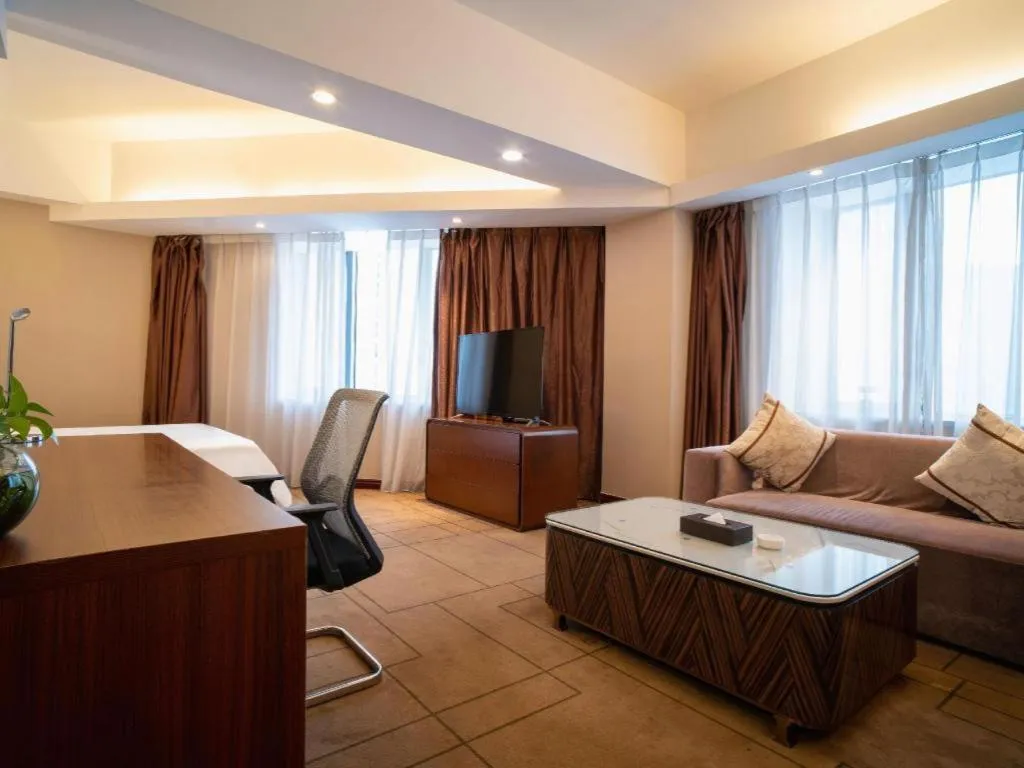 Bed in Metropolo Hotel Shijiazhuang Yuhua Wanda Plaza