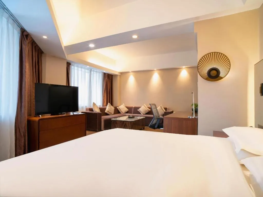 Bed in Metropolo Hotel Shijiazhuang Yuhua Wanda Plaza