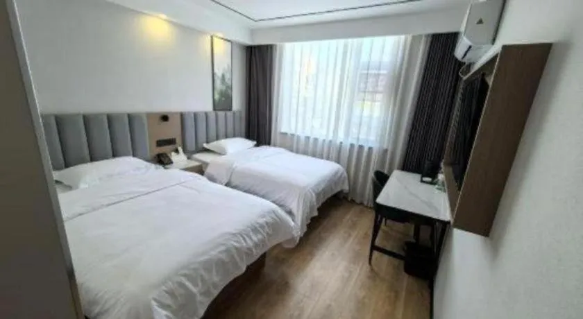 Bed in GreenTree Inn Jiangsu Xuzhou Western 3rd Ring Road Xiyuan Express Hotel