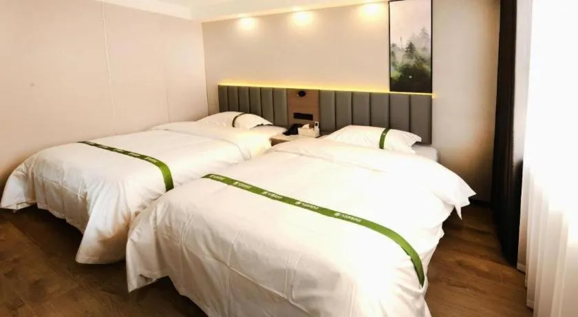 Bed in GreenTree Inn Jiangsu Xuzhou Western 3rd Ring Road Xiyuan Express Hotel