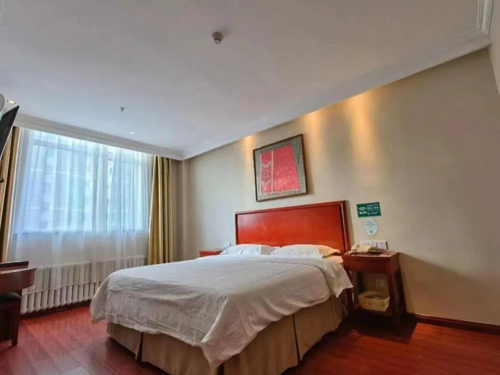 Bed in GreenTree Inn ShanDong Yantai Yantai University Business Hotel