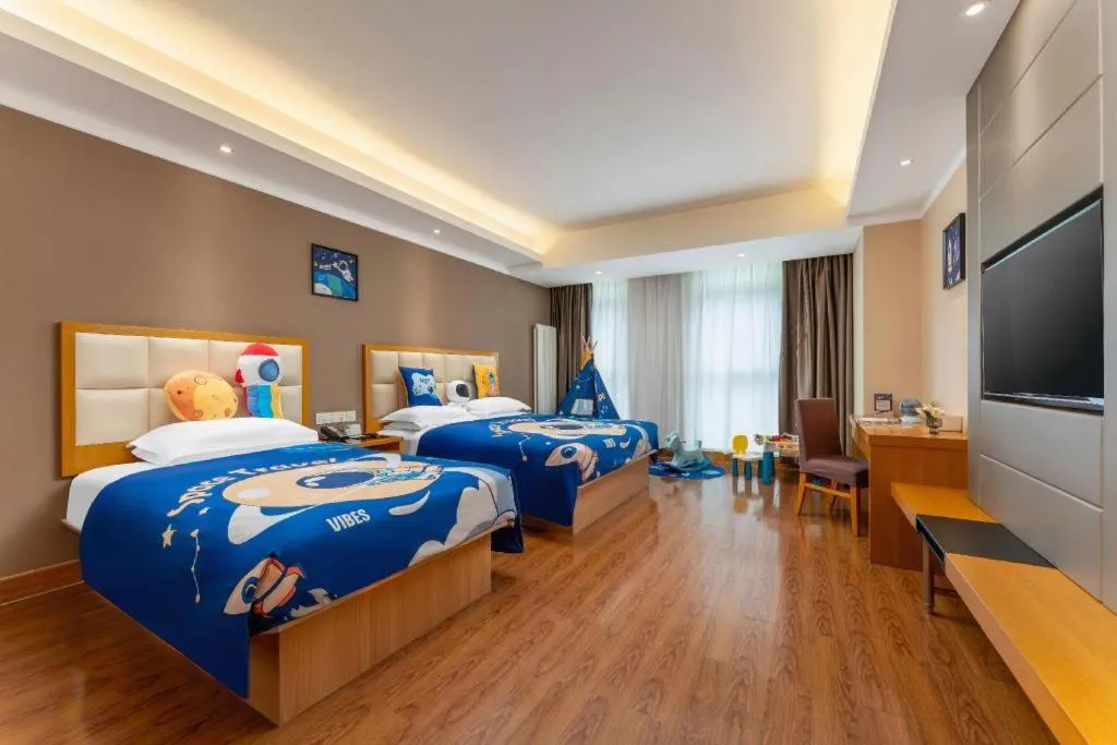 Bed in GreenTree Inn Shandong Taian Feicheng Xincheng Road Business Hotel