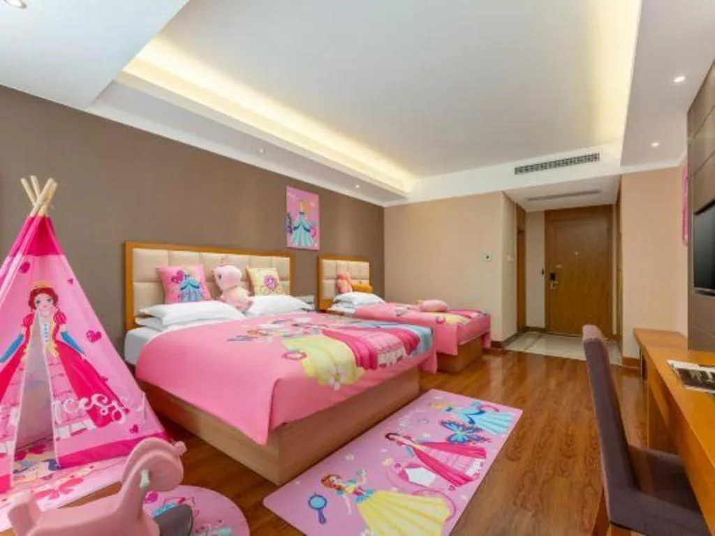 Bed in GreenTree Inn Shandong Taian Feicheng Xincheng Road Business Hotel