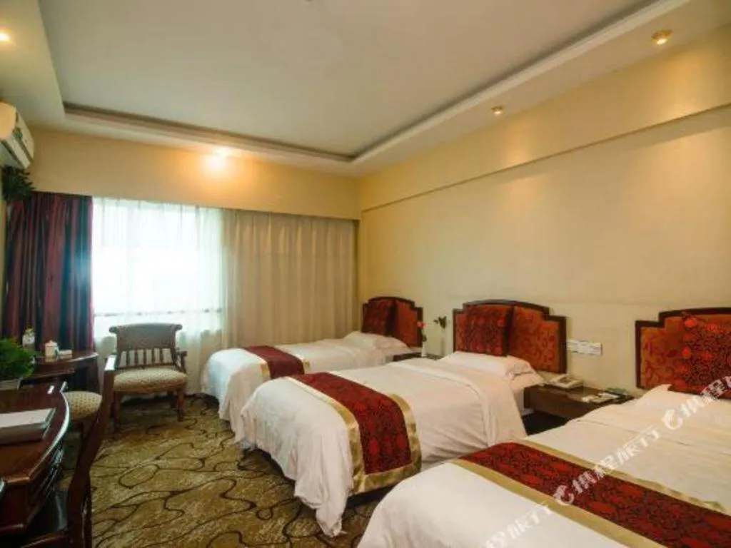 Bed in GreenTree Alliance Zhejiang Zhoushan Putuoshan Zhujiajian Scenic Spot Hotel