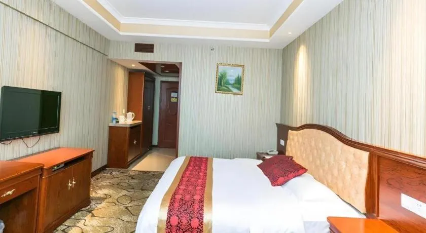 Bed in GreenTree Alliance Zhejiang Zhoushan Putuoshan Zhujiajian Scenic Spot Hotel