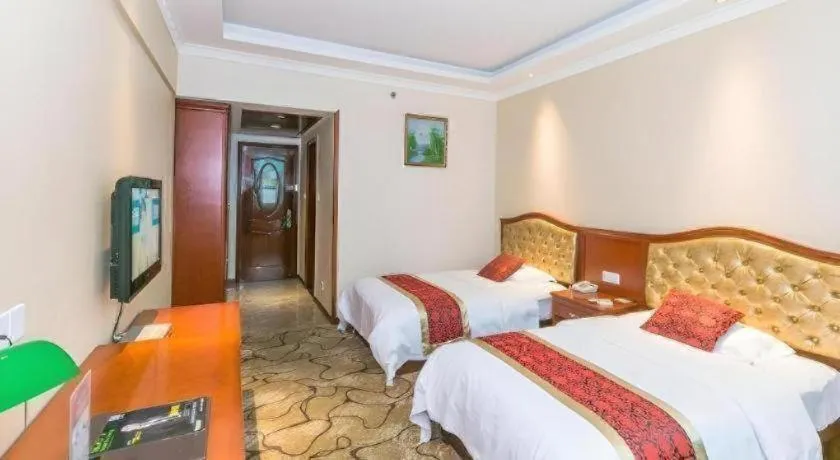 Bed in GreenTree Alliance Zhejiang Zhoushan Putuoshan Zhujiajian Scenic Spot Hotel