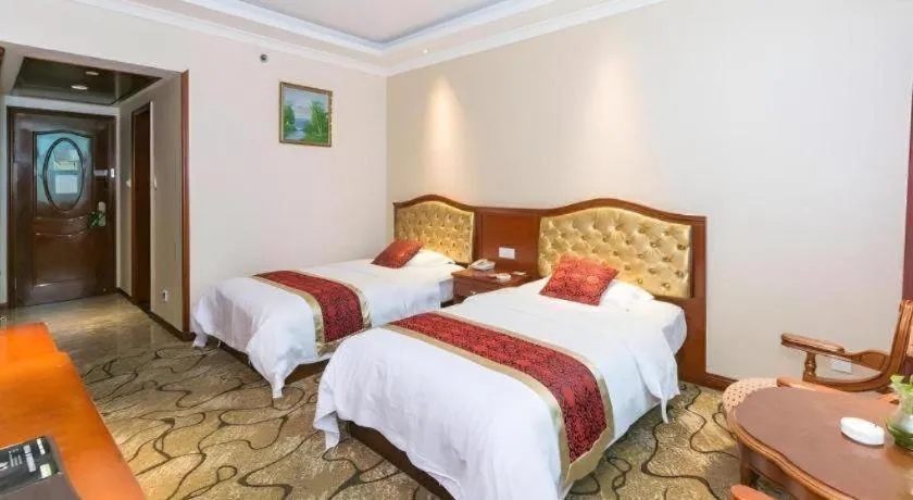 Bed in GreenTree Alliance Zhejiang Zhoushan Putuoshan Zhujiajian Scenic Spot Hotel